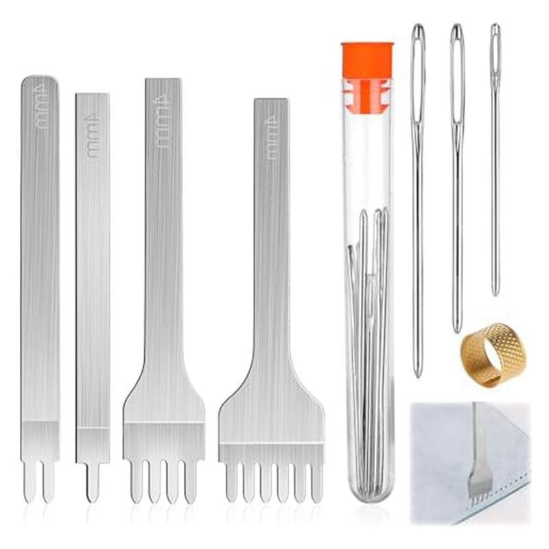 Leatherwork Beginner Tools - ABHI-14Pcs Leather Working Tools With 4Mm