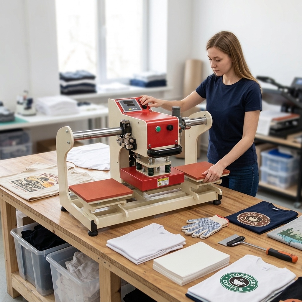 Leatherwork Hand Press - Double Station Heat Press Machine Pneumatic