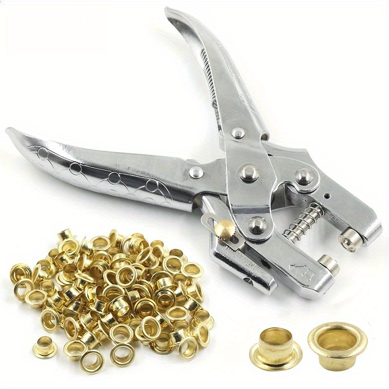 Leatherwork Hand Press - 101Pcs Dual-Purpose Tool Grommet Eyelet Pliers