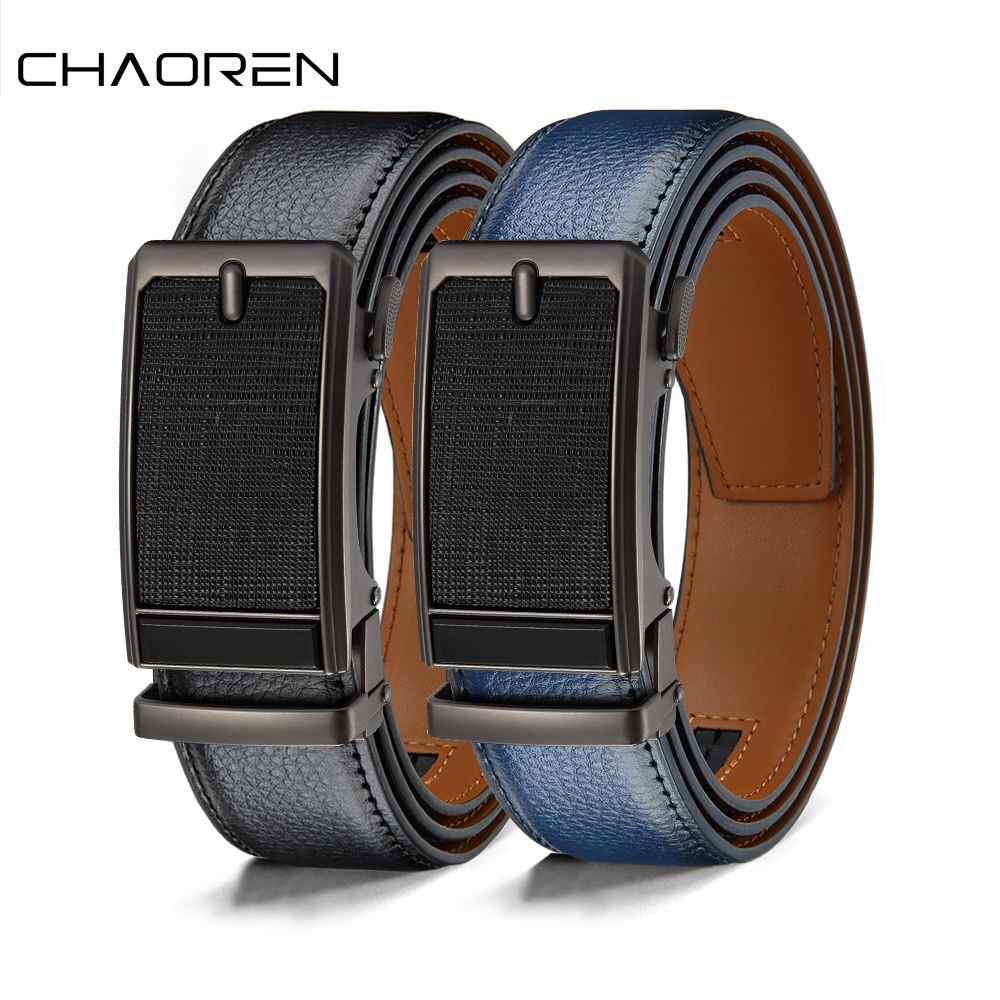 Leather Works Belt - Men Belts Metal Automatic Buckle Brand