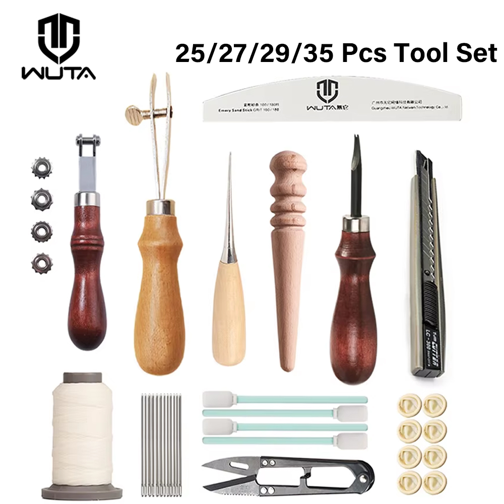 Leatherwork Beginner Tools - WUTA Professional Leather Craft Tools Kit