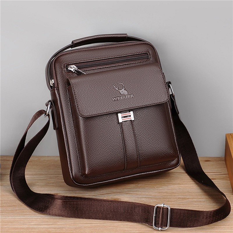 High Quality Men Shoulder Bag  - Leather Work Bag Men review and price