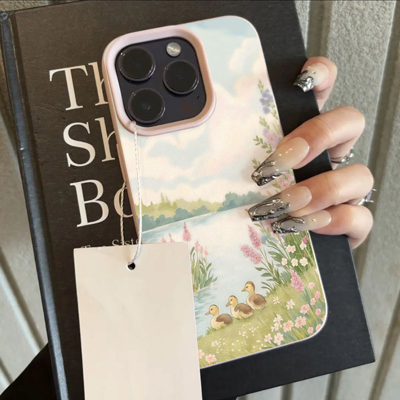 Cute Duck Pattern Phone Case F - Leather X review and price