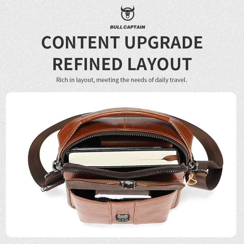 BULLCAPTAIN Mens Leather Messe - Leather Work Bag Men review and price
