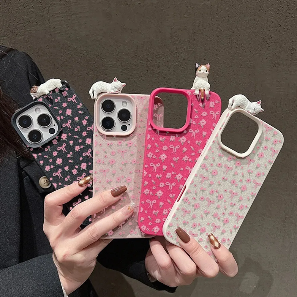 Cute Bow Flower With 3D Cute C - Leather X review and price