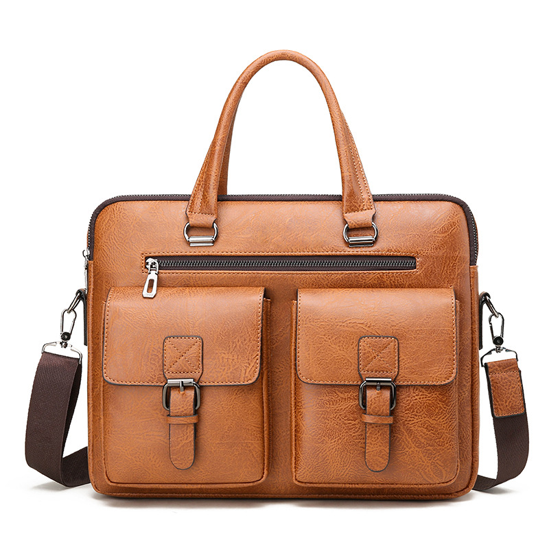Luxury Brand Man Business Brie - Leather Work Bag Men review and price