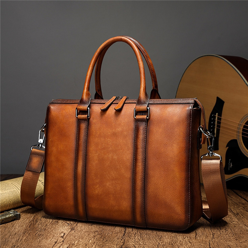 YETTIES Business Top Grain Lea - Leather Work Bag Men review and price