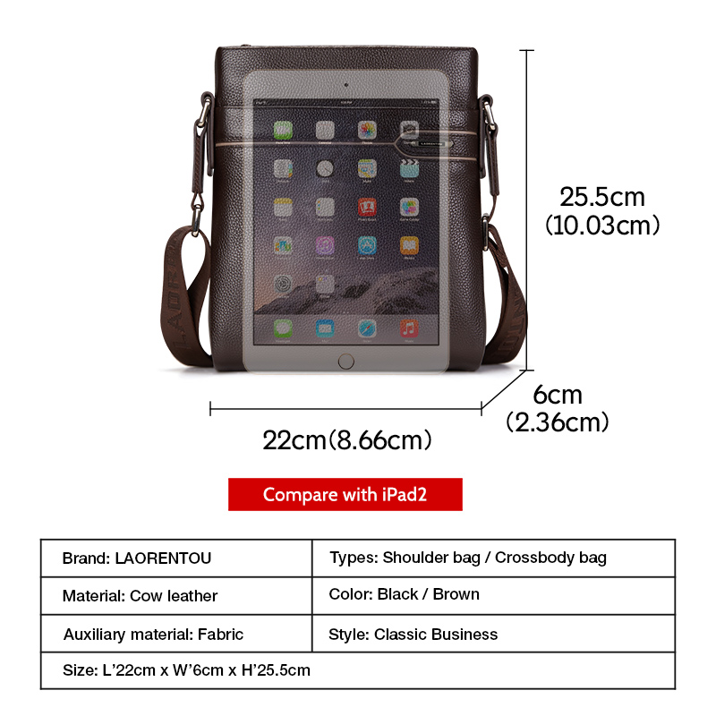 LAORENTOU Men Genuine Leather  - Leather Work Bag Men review and price