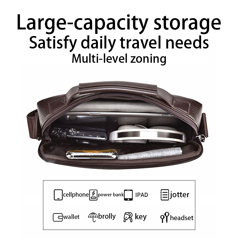Durable Wear-resistant Two-ton - Leather Work Bag Men review and price