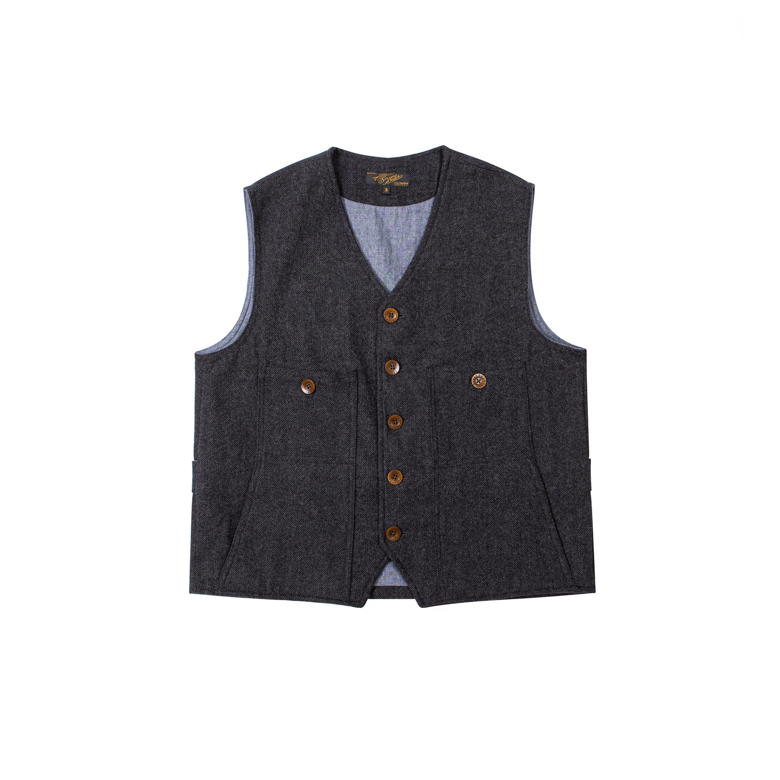 Secondorder FW24 Vintage Wool  - Leather Work Vest For Men review and price