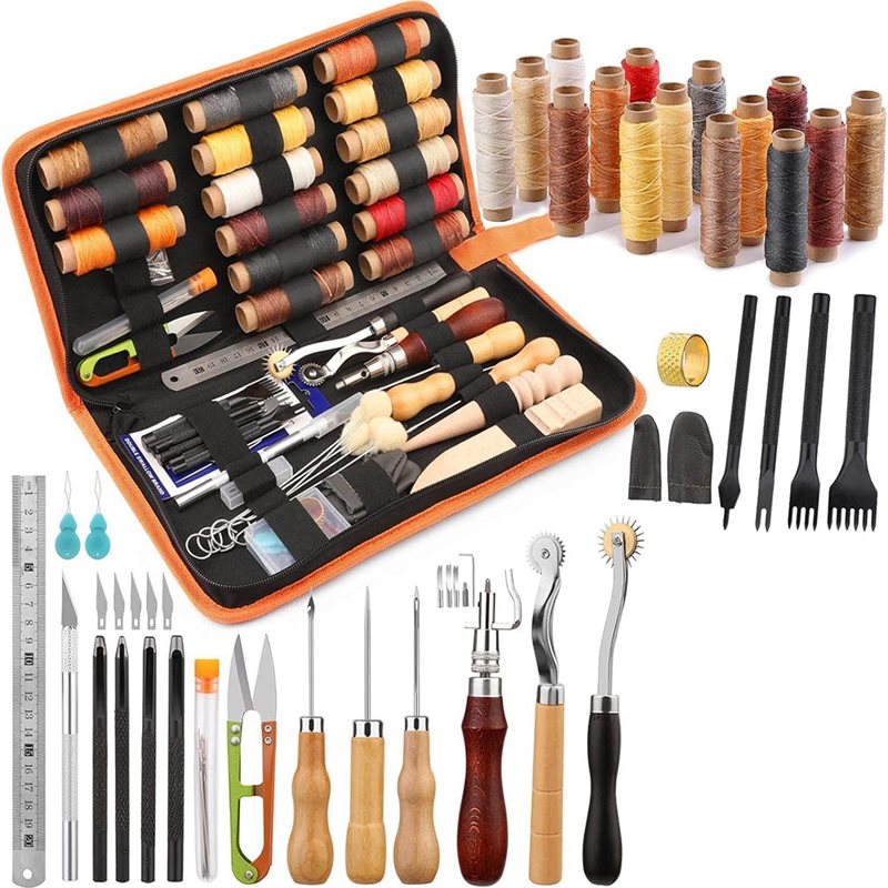 AB08-Leather Working Tools Kit - Leatherwork Beginner Tools review and price