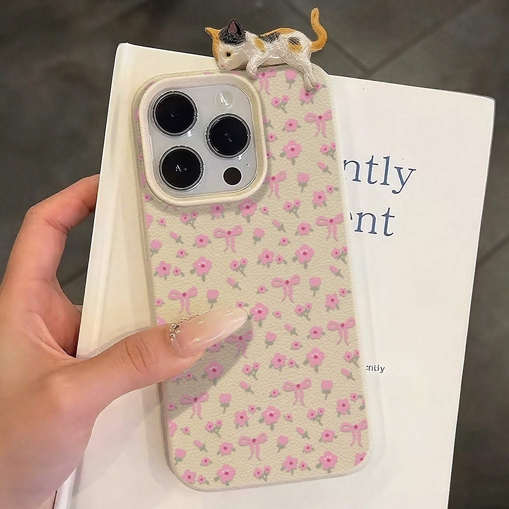 Cute Bow Flower With 3D Cute C - Leather X review and price