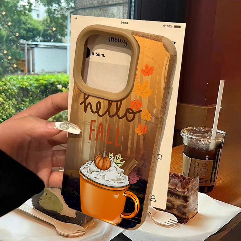 Retro Maple Leaf Fall Coffee P - Leather X review and price