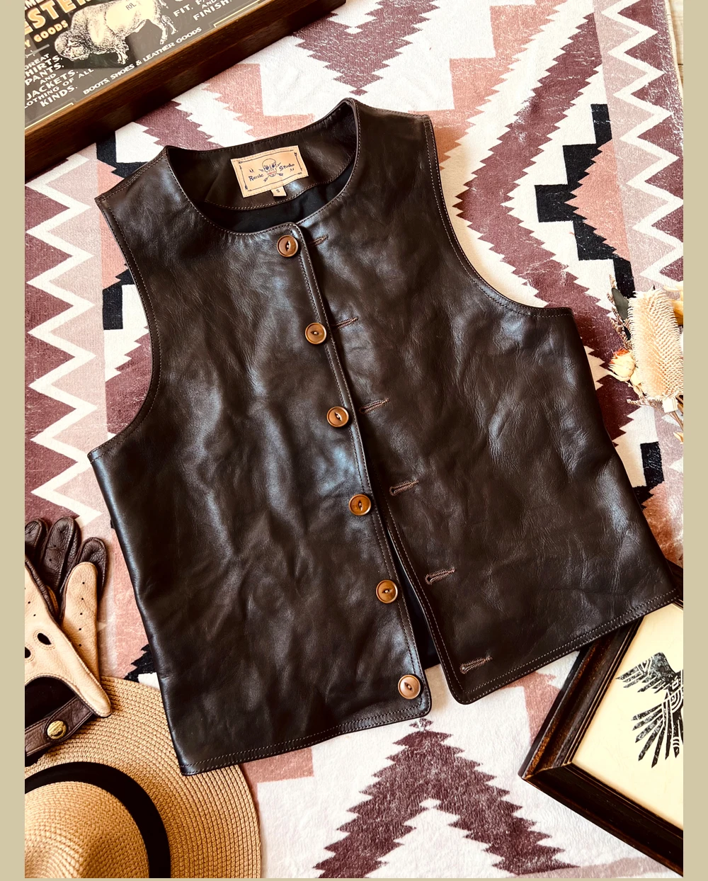 YR!Free shipping.Japanese Vint - Leather Work Vest For Men review and price