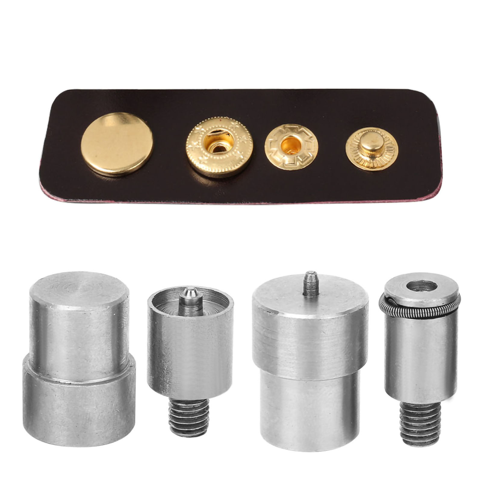 4Pcs Stainless Steel Snap Butt - Leatherwork Hand Press review and price