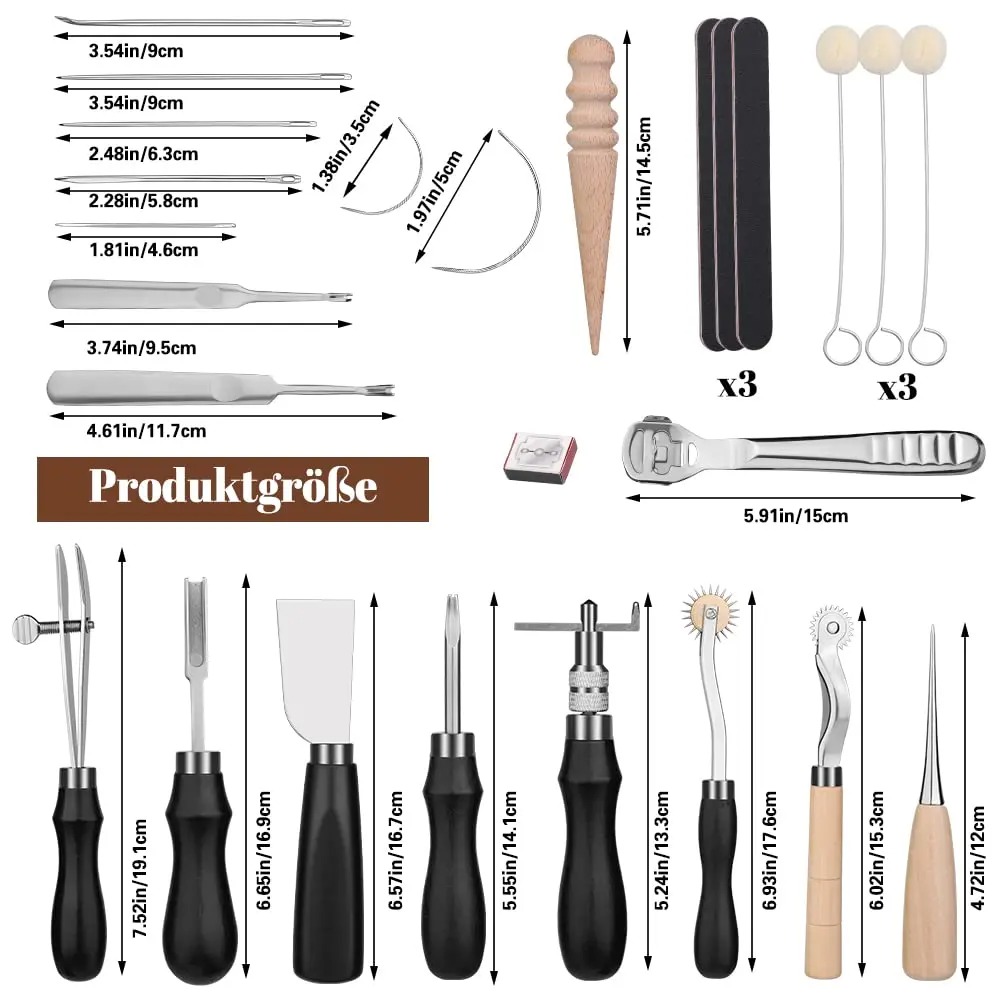 Fenrry 37Pcs Leather Work Tool - Leatherwork Beginner Tools review and price