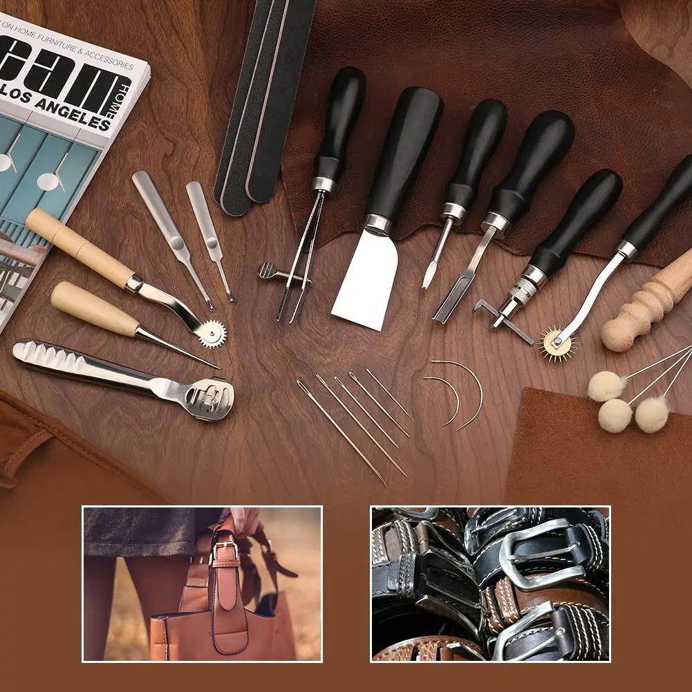 Fenrry 37Pcs Leather Work Tool - Leatherwork Beginner Tools review and price