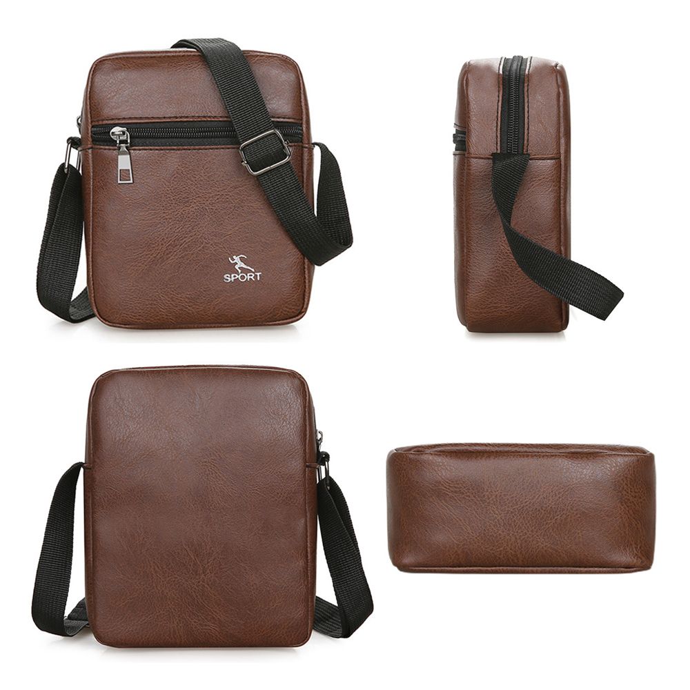 PU Leather Crossbody Messenger - Leather Work Bag Men review and price