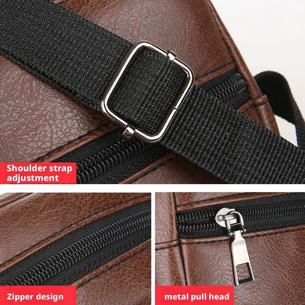 PU Leather Crossbody Messenger - Leather Work Bag Men review and price