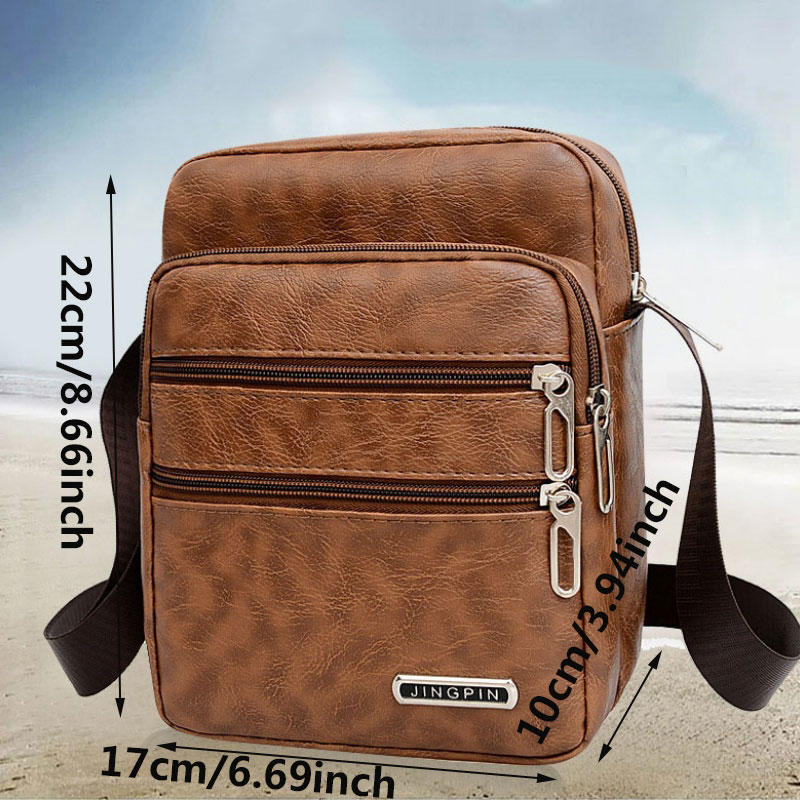 Men's PU Leather Crossbody Sho - Leather Work Bag Men review and price