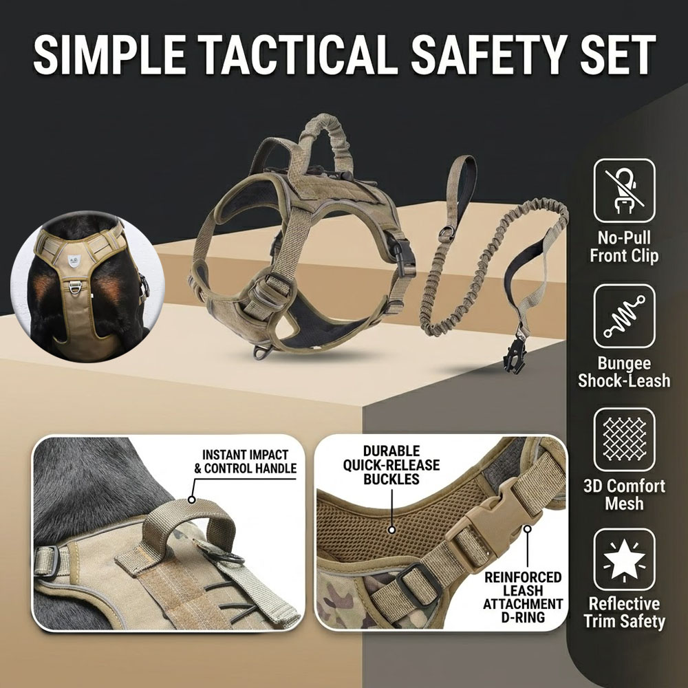 Tactical Dog Harness No Pull A - Leather Work Vest For Men review and price